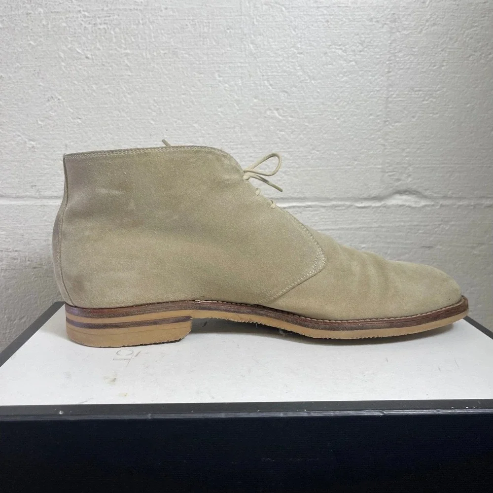 Gravati 14444 Chukka Ankle Boots Beige Suede Lace up Men's 12 M Made In Italy